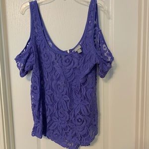 Purple lace shirt